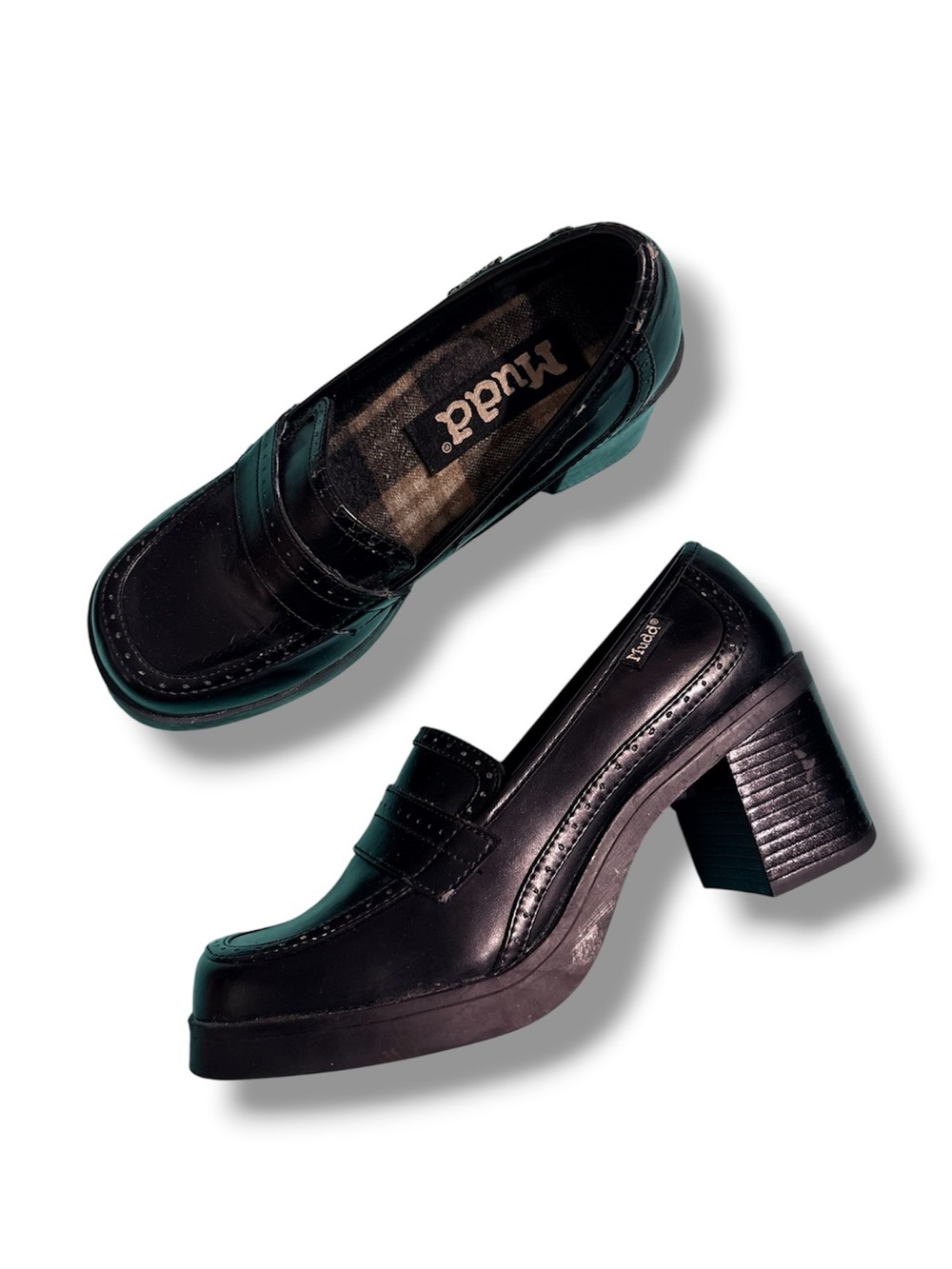 Vintage 90s Mudd Chunky Platform Loafers – Black – Women’s Size 8M